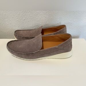 OluKai Puliki Moc Toe Loafers Charcoal Suede Slip On Shoes Men size 12M